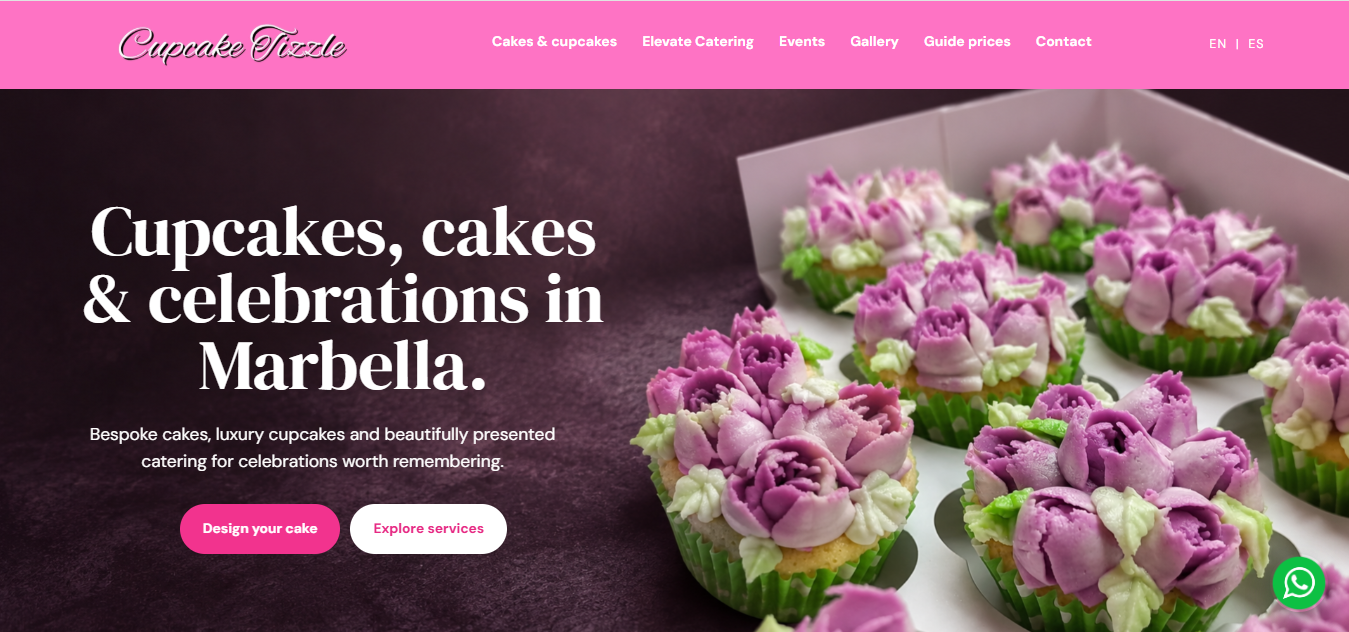 Cupcake Tizzle website preview