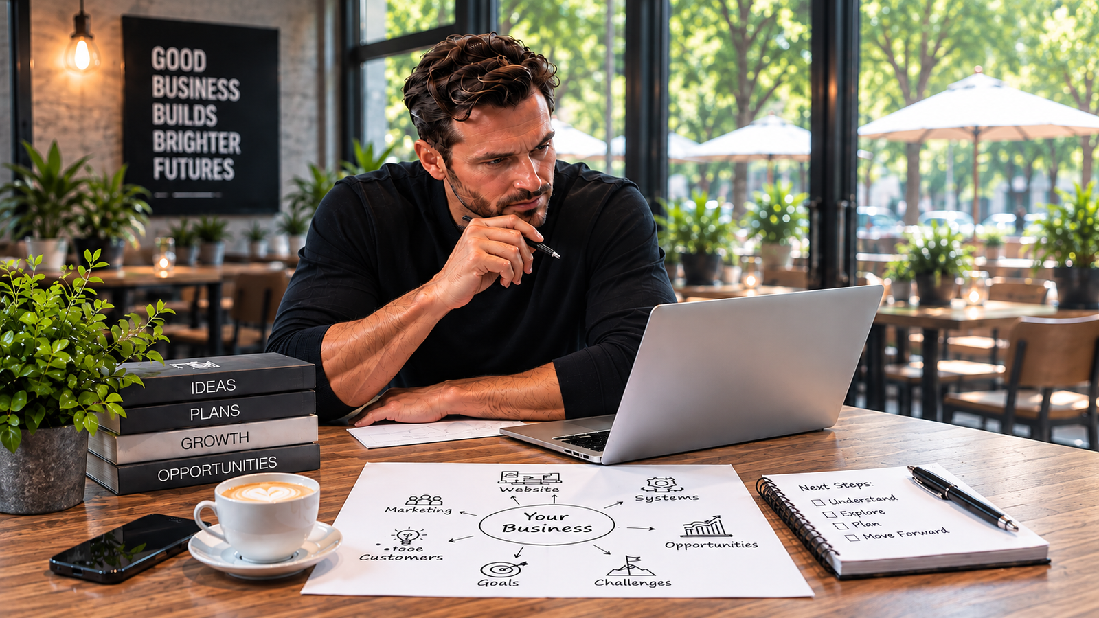 Business owner considering the right digital next step